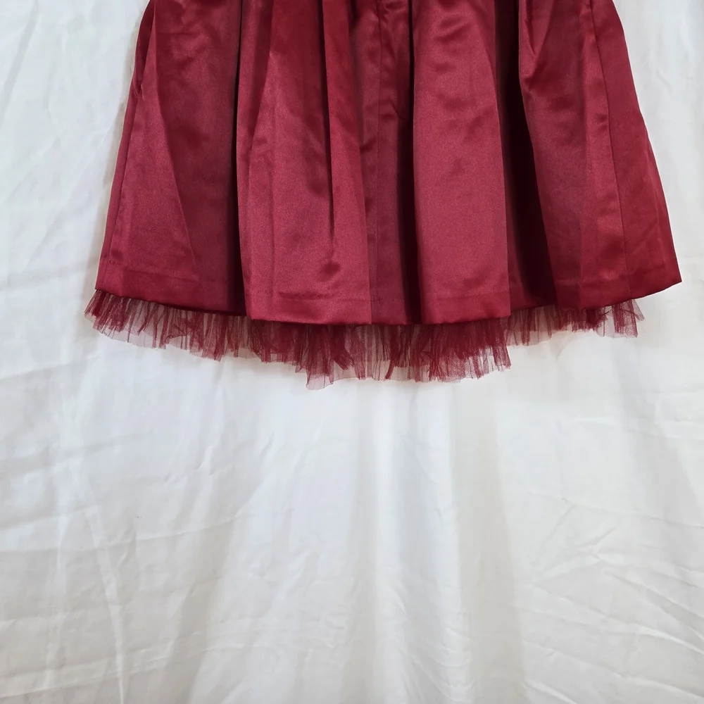 Gymboree Girls 2006 Red Satin Holiday Velvet Bow Rhinestone Buckle Party Dress 5